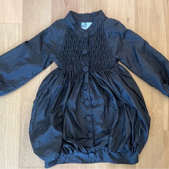 Anthropology | RYU Black All Weather Smocked Jacket Small - Picture 4 of 11